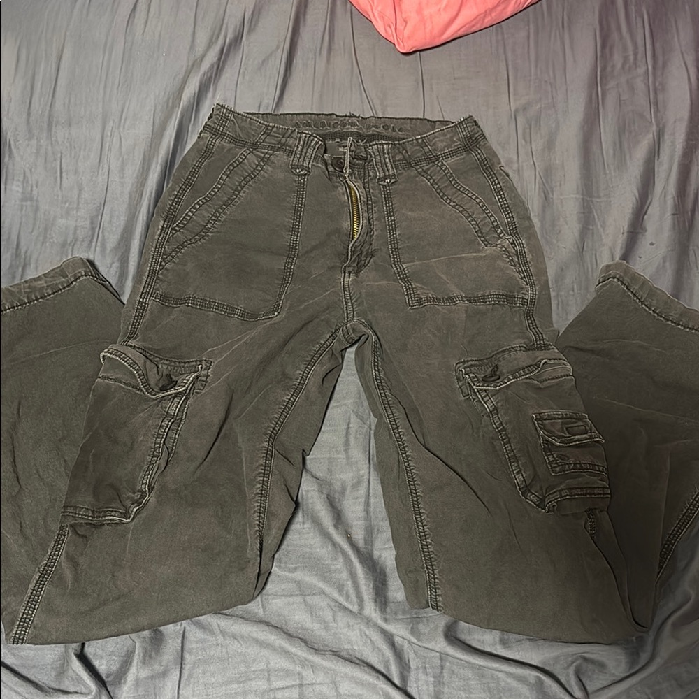 American Eagle Outfitters Wide Leg Pants - black